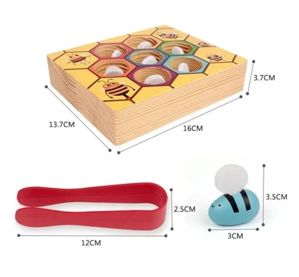 Juego de Clasificación de Abeja  - Juguete Montessori - Juego de Clasificación de colores - 2 años en adelante - Juego didáctico